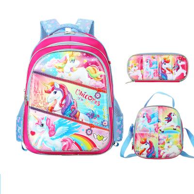 China Unicorn Waterproof Children's School Bags Kids Backpack Travel Instruction Bag Convenient For Backpack High Quality For 2021 for sale