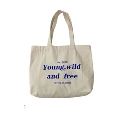 China Nylon Cotton Bag White MoQ Printed LOGO Shopping Bag Canvas Bag Hot Shoulder Bag for sale