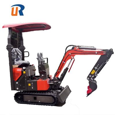 China New mini excavator crawler 1t mini excavator with extension crawlers and swing arm for sale