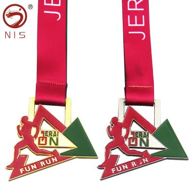 China Custom Cheap Europe Sports Antique Colors Running 3d Plating Marathon Finisher Medal for sale