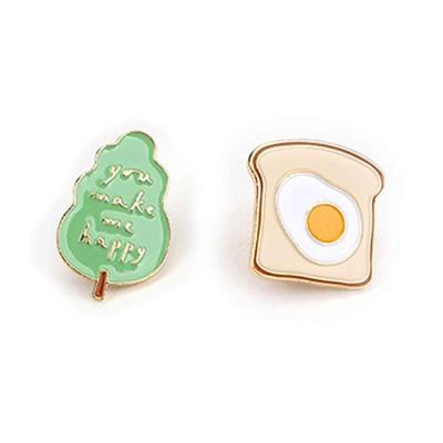 China Award China Factory Price Tree Poached Egg Pin Cartoon Metal Zinc Alloy Brooch for sale