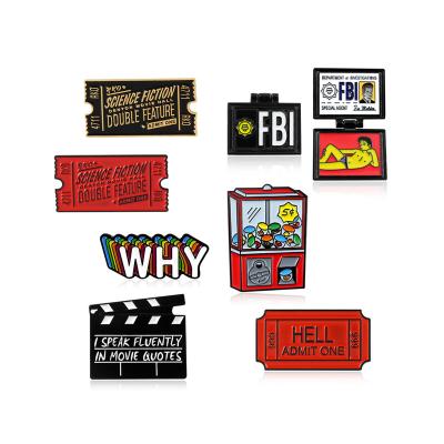 China art & Hot Sale Fashion Metal Pin Custom Hard Printed Enamel Pin Badge Collectable for sale