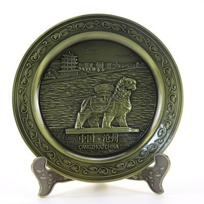 China Europe Customized Large Size Customized Logo Metal Trophy Souvenir Plate Engraved Award for sale