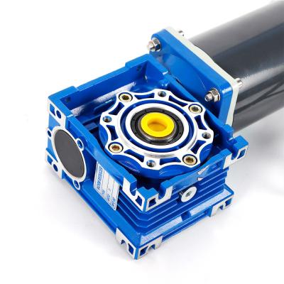 China Hotels 12V 24v brush dc motor reducer nmrv40 300w worm gear permanent magnet motor for drive for sale