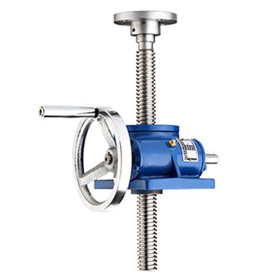 China Transpor 200kg -500kg SWL1T 2.5T Auger Lift Hand Lifting Screw Jack with Lift Platform for sale