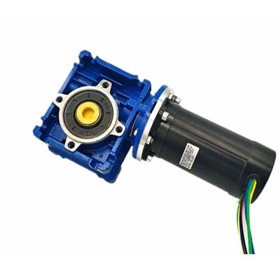 China NMRV motor reducer 12v 24v dc wheel worm motor rv brush thermal protection forward and reverse gearbox 500w 700w for sale