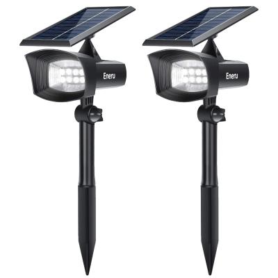 China Waterproof IP65 LANDSCAPE Adjustable Spotlight Solar Powered LED Path Lights 2 in 1 Dusk to Dawn Solar Lawn Light for sale