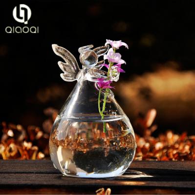 China Home decorative angel shape glass vase wholesale for sale