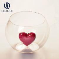 China Clear love glass fish bowl tank at bottom price Te koop