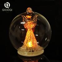 Cina Crystal transparent Christmas blessing angel the glass multicolor gradient household gift in vendita