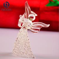 中国 Europe type christmas crystal transparent blessing angel glass gift China 販売のため