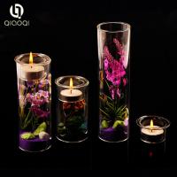 China Creative Design China Gold Supplier hand blown cylinder glass candle holder zu verkaufen