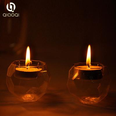 China European diamond purity borosilicate glass candle holder handmade for sale