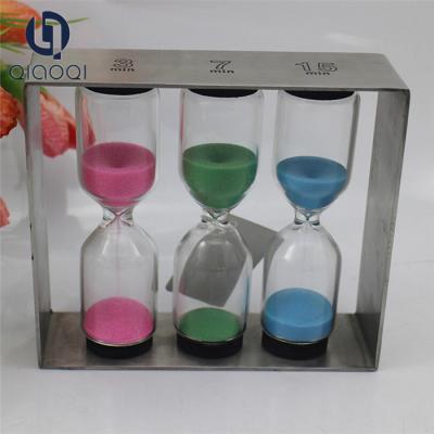 China Popular 3 in 1 stainless steel hourglass tea timer for tea life for sale