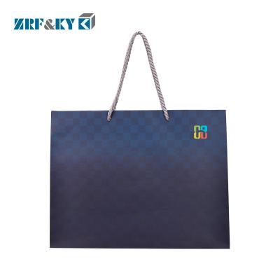 China Recyclable Custom Printed Color Art Coated Paper Shopping Bags with Handle for sale