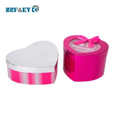 China Recyclable Custom Luxury Rigid Heart Shape Clear Window Paper Gift Packaging Box for sale