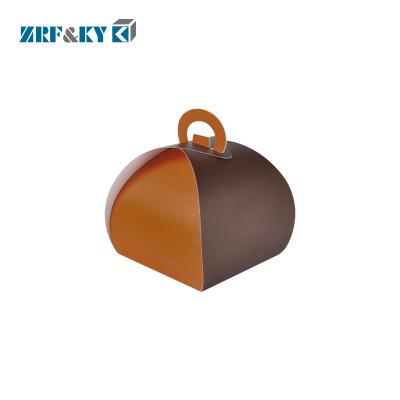 China Recyclable Custom Printed Take Away Cup Cake Slit Cake Paper Cardboard Packaging Box for sale