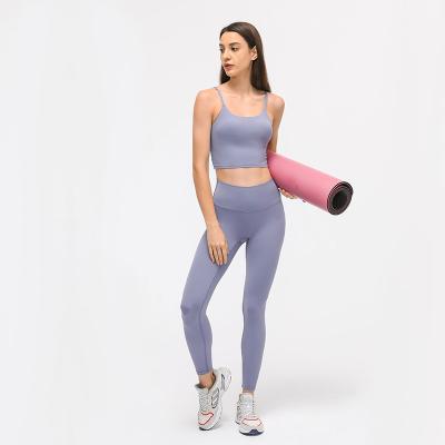 China Breathable Ladies Fitness Yoga Set Wear High Support 87% Nylon & 13% Spandex Gym Running 2 Piece Workout Set Women for sale