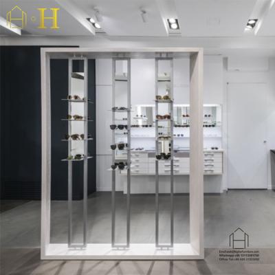 China Custom Optical Glass Display Case Shop Interior Design Decoration With Glass Display Case for sale