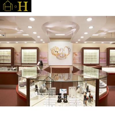 China Custom high-end jewelry store furniture Guangzhou factory shop display fashion jewelry cases for jewelry store for sale