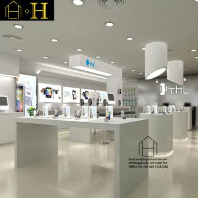 China Cell Phone Shop Display Retail Modern Mobile Shop Design Cell Phone Store Fixtures Show Counter for sale