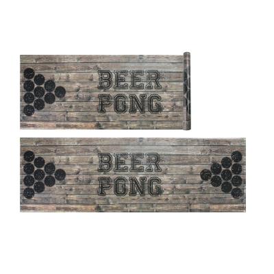 China Beer Drinking Pong Mat PVC Pong Drinking Game Customized Design Party Game Beer Waterproof for sale