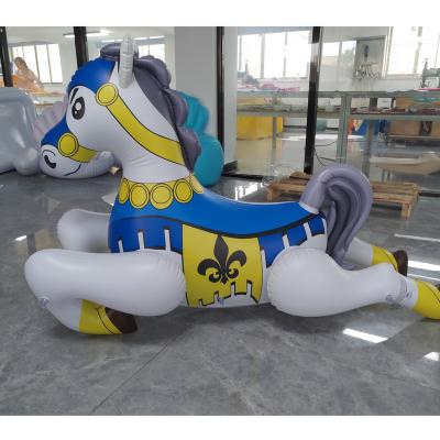 China Summer Custom Golden Inflatable Pool Party Float Rider Flying Horse Water Entertainment PVC Inflatable Float Toys for sale