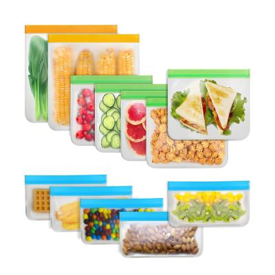 China Freshness Keeping Zipper Airtight Seal Bags Reusable Silicone Food Storage Bag Refrigerator Food Milk Fresh Keeping Bag for sale