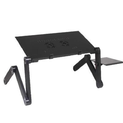 China (Height) Adjustable Warm Ergonomic Laptop Stand Lap Desk Computer Folding Table With Fan for sale