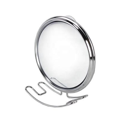 China Fogless Round Magnifying Vanity Cosmetic Table Make Up Suction Cups Bathroom Shaving Mirror With Razor Holder for sale