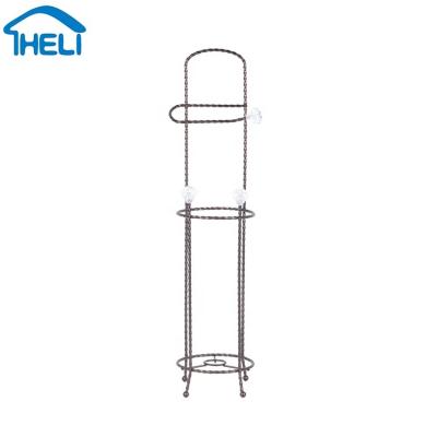 China Modern Industrial Bathroom Metal Roll Holder Free Standing Toilet Paper Reservation for sale