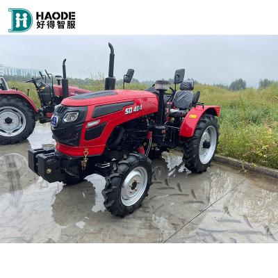 China HAODE Hotels Low Fuel Consumption Drive 40hp Diesel Powered Four Wheel Farm Tractor Farm Tractor for sale