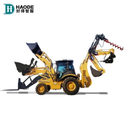 China HAODE China Hotels Small Excavator Loader Wheel Two Backhoe Busy Loader Mini Martillo Hidrulic Para Retroexcavadora For Sale for sale