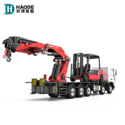 China HAODE TRUCK CRANE Customized 12/14/15/20/25/35 Ton Knuckle Boom Crane Truck Mounted Truck Mount Crane Boom Truck for sale