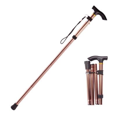 China Aluminium alloy Folding cane for elderly peopleoutdoor mountain climbing cane for elderly people, aluminum alloy folding cane for sale