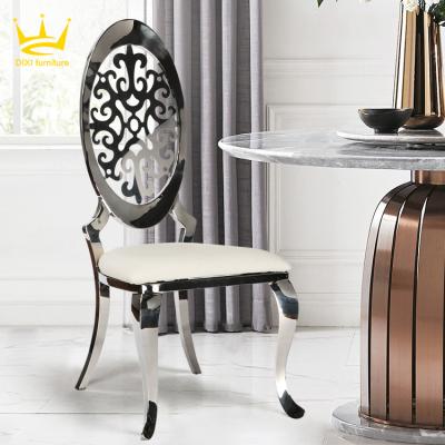 China Fashion Modern Design Luxury Event Round Stainless Steel Pipe Legs Bar Chair for sale