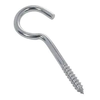 China Home appliance equipment Factory Price Eye Hooks Ring 25mm Wood Threaded Carbon Steel open eye self-tapping C hook screw Customized Screw for sale