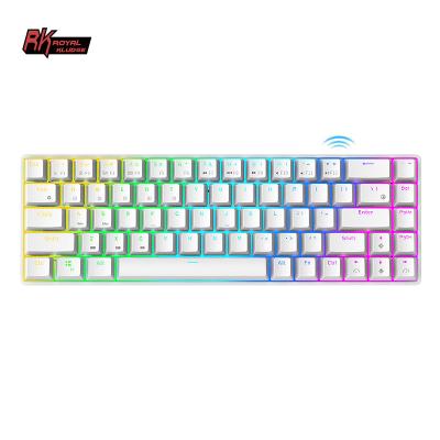 China Kludge RK68 touchpad vacuum aluminum backlit mini usb gaming keyboard teclado i8 royal wireless programmable keyboard for sale