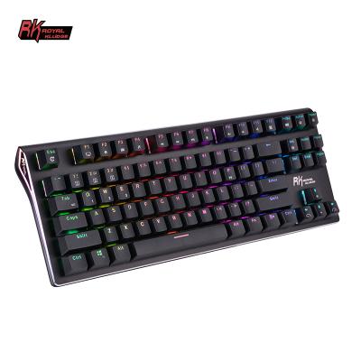 China USB blootuth 87 keys gaiming mechanical keyboard G87 wired by Royal Kludge RKG87 RK macro full RGB wireless rechargeable lamp for sale