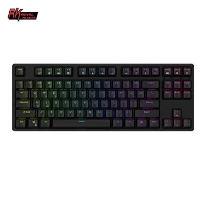 China Kludge RK87 87 Teclado Wireless Royal Keys RGB Wireless Royal Keys tkl Hot Swapable Cable Backlit Mechanical Radio for sale