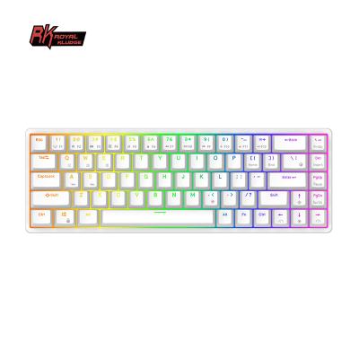 China Kludge RK837 Royal Hotswappable Wireless Gaming Computer RGB Teclado Gaming 68 Key Board Mechanical Keyboard for sale