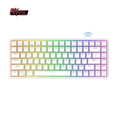 China Type-C Royal Hotswappable 80% teclado 2.4ghz gamer RGB hotswap gaming Kludge RK RK84 84 key programming mechanical keyboard for sale