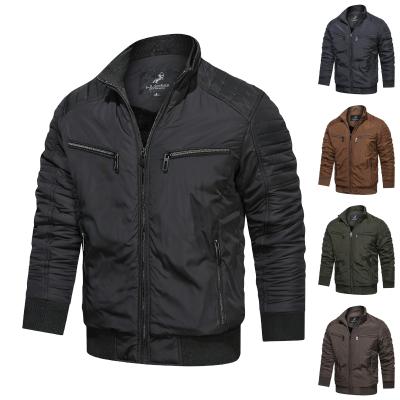 China 2021 Viable Classic Plus Size Jacket Men Stand Collar Loose Casual Warm Windproof Jackets For Men for sale