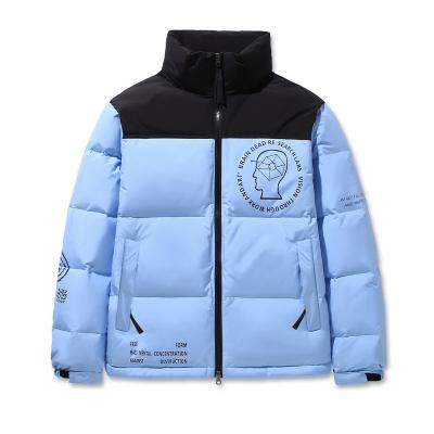 China 2021 Winter Men's Breathable Long Coat Hooded Shiny Bubble Stripper Jacket Breathable Jacket With Hat for sale