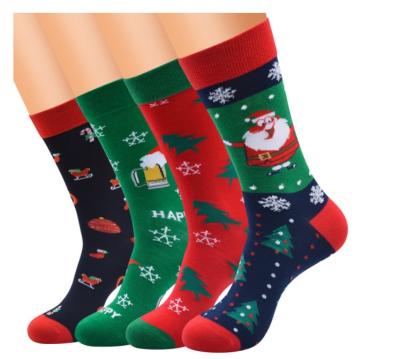 China Hot Selling Christmas Wholesale Mid Waist Cartoon Cotton Socks for sale