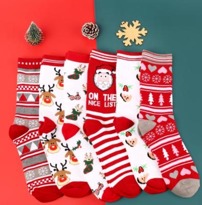 China Cotton Wholesale Customized Personality Cartoon Cotton Long Socks Warm Christmas Socks for sale