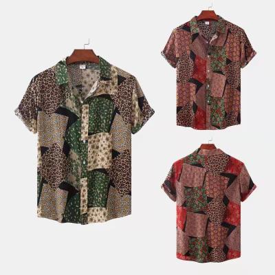 China 2022 New Hawaiian Polyester/Cotton Beach Casual Printing Short Sleeve Cotton Shirt for sale