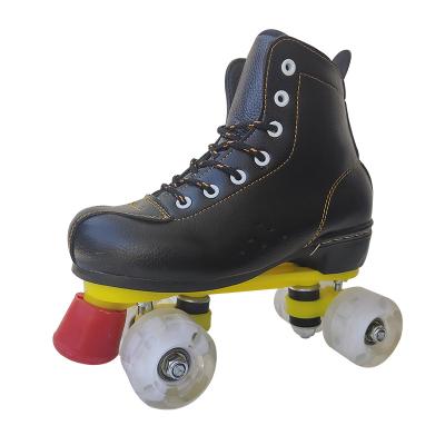 China Quality Rubber Low Price Guaranteed Roller Skate Shoes Adults Doubles Figure Skating Row Skates for sale