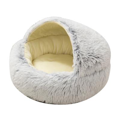 China Viable Deep Sleep Partially Enclosed Comfort in Winter Cat Bed Mat Basket Small for Cat House Products Pets Tent Cozy Cave Beds for sale