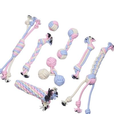 China Viable Molar Bite Molar Bite Rope Pet Toy Cotton Rope Pet Cotton Rope Ball Durable Interactive Products for sale